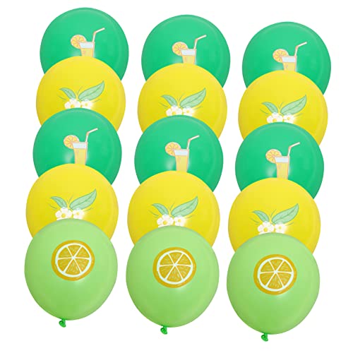 minkissy 24 Stück Hawaiian Lemon Balloons Set Frucht Luftballons für Sommer Strandpartys Hochzeiten Geburtstagsfeiern und Deko Langlebig und Sicher aus Hochwertigem Latex von minkissy