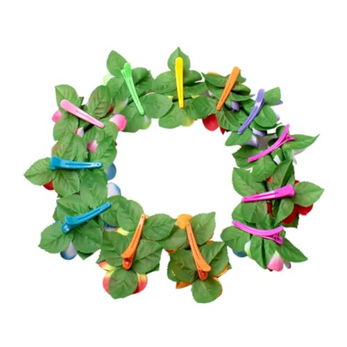 minkissy 24 Stück Hawaiianisches Blumen Haarset mit Bunte Leis und Haarklammern aus Kunstblumen für Tropische Mottopartys Hochzeiten Luau Feiern und Sommer Events von minkissy