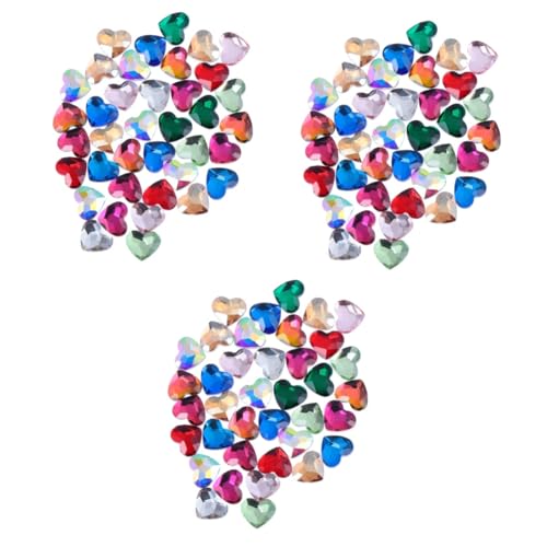 minkissy 3 Sätze Liebe Nagel Diamant Graceling Kollegen Nagelsalon Nail Charm Craft Schmuckkleber Hochzeitsaufkleber Gold Nagelaufkleber Maniküre Reiz Nailart-strasssteine Glas 50 Stück * 3 von minkissy