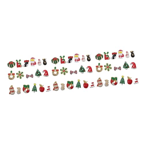 minkissy 3 Sätze Nagelsticker Zu Weihnachten 3d-weihnachtsnageljuwelen Schneemann Nageldekor Nagel Charm Niete Weihnachtsnagelkunst 3d-weihnachtsnagelpailletten Reize Legierung 20 Stück * 3 von minkissy