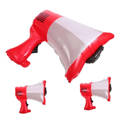minkissy 3 Stück Bullhorn Luftballons für Feuerwehrmann Party 18 Zoll Megafon Ballons Kindergeburtstag Dekoration Tragbare Feuerwehrzubehör Einfache Handhabung für Outdoor Feiern von minkissy