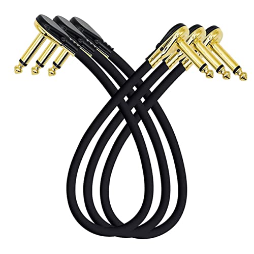 minkissy 3 Stück Gitarren Patchkabel Flaches Effektkabel für Gitarren und Bass mit Vergoldeten Steckern für Pedalboards und Musikaufführungen minkissy 3 Stück Gitarren Patchkabel Flaches Effektkabel für Gitarren und Bass mit Vergoldeten Steckern für Pedalboards und Musikaufführungen von minkissy