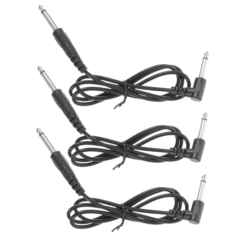 minkissy 3 Stück Gitarrenkabel Anschlusskabel für Gitarre Bass und Lautsprecher Schwarz Langlebig und Geräuscharm von minkissy