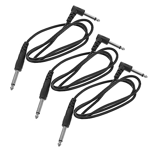 minkissy 3 Stück Gitarrenkabel Hochwertige Audioverbindung für Gitarre Akustikgitarre und Bass Flexibel Langlebig und Geräuscharm Schwarz von minkissy