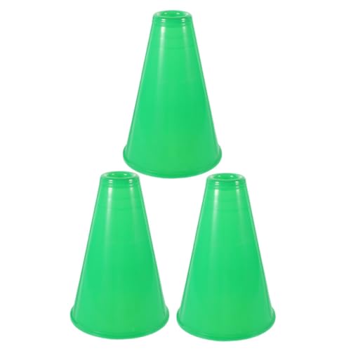 minkissy 3 Stück Grüne Megaphone aus Robustem Kunststoff Leichte Tragbare Noisemaker für Sportveranstaltungen Partys und Outdoor-aktivitäten Effektive Schallverstärkung für Klare von minkissy