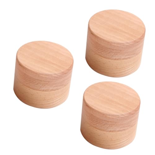 minkissy 3 Stück Holz Ring Box für Hochzeiten Runde Verlobungsringbox Tragbare Schmuckschatulle für Ringe Eleganter Organizer mit Großer Kapazität und Romantischem Design für Besondere von minkissy
