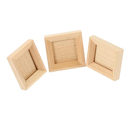 minkissy 3 Stück Miniatur Bilderrahmen Teiliges aus Unbehandeltem Holz Kleine DIY Holz Bilderrahmen für Puppenhaus Dekoration Vielseitige Miniatur Foto und Malrahmen für Kreative minkissy 3 Stück Miniatur Bilderrahmen Teiliges aus Unbehandeltem Holz Kleine DIY Holz Bilderrahmen für Puppenhaus Dekoration Vielseitige Miniatur Foto und Malrahmen für Kreative von minkissy