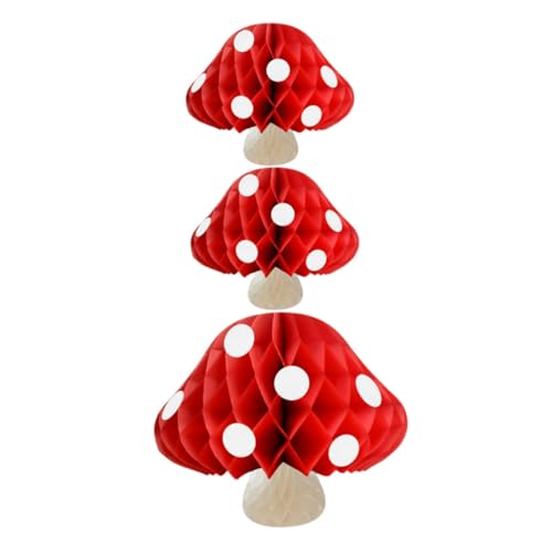 minkissy 3 Stück Teiliges Pilz Honeycomb Deko Pilz Ornamente für Party Hochzeit Kinderzimmer Hängend und Tischdekoration Romantisches Minimalistisches Design Einfach Arrangierbar und minkissy 3 Stück Teiliges Pilz Honeycomb Deko Pilz Ornamente für Party Hochzeit Kinderzimmer Hängend und Tischdekoration Romantisches Minimalistisches Design Einfach Arrangierbar und von minkissy