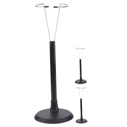 minkissy 3 Stück Teiliges Puppenständer Verstellbare Halter für Kleine Figuren Praktische Display Lösung für Puppen Modelle und Sammler Robuste Basis Schwarz von minkissy