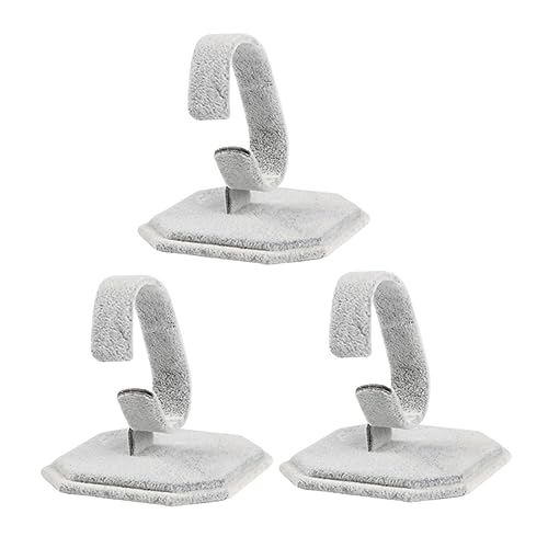 minkissy 3 Stück Uhrenständer Uhrarmband Anzeige Staffeleien zum Ausstellen betrachten Armreif Uhrenorganisator Uhr Stand Armbandständer C-förmiges Gestell Lagerregal Grau von minkissy
