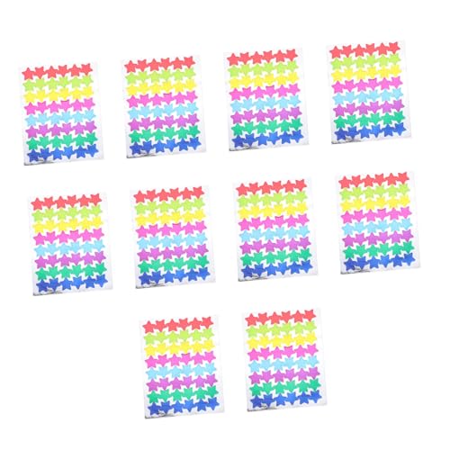 minkissy 30 Blatt Teiliges Bunte Aluminiumfolie Sternaufkleber Dekorative Belohnungssticker für Schüler Leichte Sichere Sticker mit Sauberem Rand Praktische Kleine Stern Deckel für Schule von minkissy