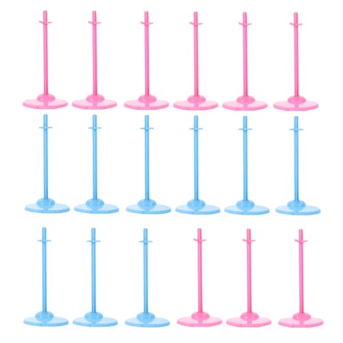 minkissy 30 Stück Puppenständer mit Clip Halterung für Puppen Rosa Blaue Ständer für Puppenausstellung und Kreatives von minkissy