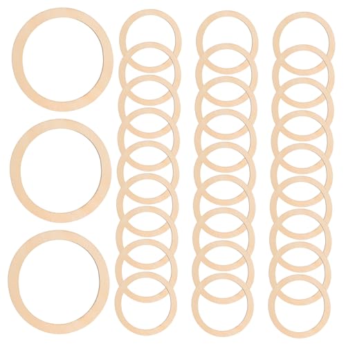 minkissy 30 Stück Teiliges Flacher Unbehandelter Holzringe Rund für DIY Basteln Naturholzscheiben zum Bemalen und Dekorieren Vielseitige Holzringe für Makramee und Kreative Handarbeiten minkissy 30 Stück Teiliges Flacher Unbehandelter Holzringe Rund für DIY Basteln Naturholzscheiben zum Bemalen und Dekorieren Vielseitige Holzringe für Makramee und Kreative Handarbeiten von minkissy