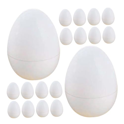 minkissy 30 Stück Teiliges Weiße Aufklappbare DIY Fake Eier zum Bemalen und Befüllen Stabile Eiermodelle mit Realistischem Design für Kreative Osterdeko und Bastelideen von minkissy