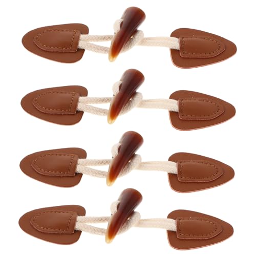 minkissy 4 Sets Mantelschnalle Hornschnallen Hornknopf Mantel Knebelverschlüsse Zum Nähen Baumwollknopf Anhänger Hornschnalle Jacke Knebelknöpfe Für Mäntel Knebel Für Kleidung von minkissy