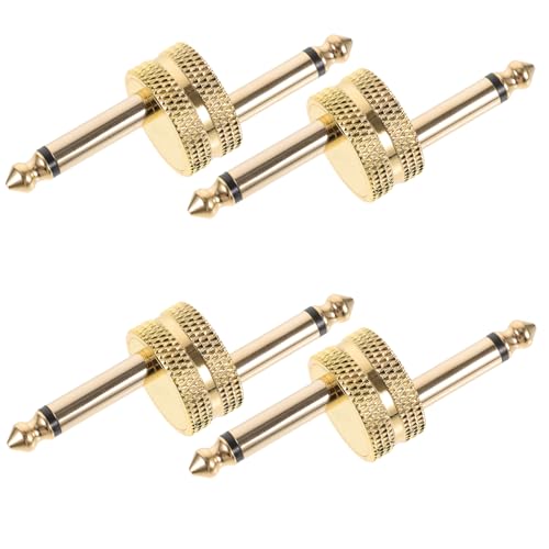 minkissy 4 Stück Gitarrenpedal Adapter Goldbeschichtete Audio Koppler für Effekte Hochwertige Verbindung für Gitarren und Audiogeräte minkissy 4 Stück Gitarrenpedal Adapter Goldbeschichtete Audio Koppler für Effekte Hochwertige Verbindung für Gitarren und Audiogeräte von minkissy