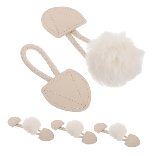 minkissy 4 Stück Mantel Aufnäh Knebelverschluss Rund Nähknopf Kleiderknopf Nähzubehör Hornknöpfe Nähknöpfe Hornschnallenknöpfe Knebelknopf Ärmelknopf Harz Beige von minkissy