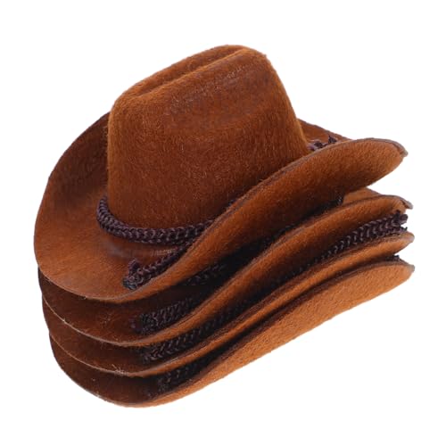 minkissy 4 Stück Mini Cowboy Hüte Flockierte Miniatur Puppenhüte für Basteln Western Party Dekorationen mit Glatten Kanten für Kleine Puppen Dollhouse Zubehör minkissy 4 Stück Mini Cowboy Hüte Flockierte Miniatur Puppenhüte für Basteln Western Party Dekorationen mit Glatten Kanten für Kleine Puppen Dollhouse Zubehör von minkissy
