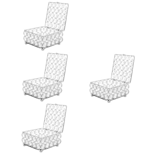 minkissy 4 Stück Schmuckschatulle mit Deckel Eleganter Organizer für Ringe Multifunktionale Aufbewahrungsbox für Schmuck Accessoires für Dekorationen minkissy 4 Stück Schmuckschatulle mit Deckel Eleganter Organizer für Ringe Multifunktionale Aufbewahrungsbox für Schmuck Accessoires für Dekorationen von minkissy