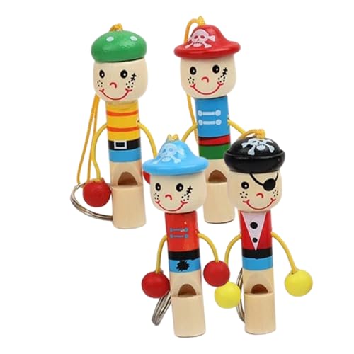 minkissy 4 Stück Teiliges Holzpiratenpfeifen Spielzeugpfeifen Cartoon Design Sicher und Ergonomisch Geeignet als Geschenk und Kindergarten minkissy 4 Stück Teiliges Holzpiratenpfeifen Spielzeugpfeifen Cartoon Design Sicher und Ergonomisch Geeignet als Geschenk und Kindergarten von minkissy