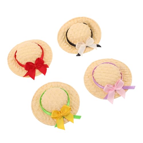 minkissy 4 Stück Teiliges Mini Handgewebte Strohhüte Kleine Kunstvolle Puppenhüte für DIY Bastelprojekte Dollhouse Dekoration Vielseitige Mini Häkelmützen in Rot Gelb Grün minkissy 4 Stück Teiliges Mini Handgewebte Strohhüte Kleine Kunstvolle Puppenhüte für DIY Bastelprojekte Dollhouse Dekoration Vielseitige Mini Häkelmützen in Rot Gelb Grün von minkissy
