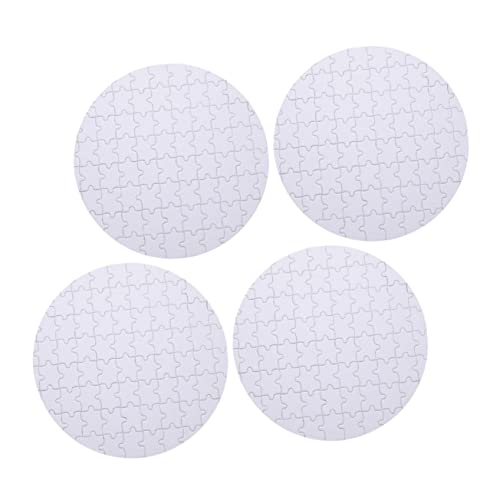 minkissy 4 Stück Teiliges Sublimations Puzzle Rundes Blanko DIY Jigsaw Puzzle mit Schimmernder Weißer Oberfläche Sublimationsfähig für Foto und Bilddrucke zum Kreativen Gestalten und minkissy 4 Stück Teiliges Sublimations Puzzle Rundes Blanko DIY Jigsaw Puzzle mit Schimmernder Weißer Oberfläche Sublimationsfähig für Foto und Bilddrucke zum Kreativen Gestalten und von minkissy