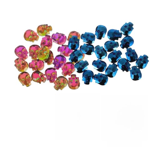 minkissy 40 Stück Strass Nagel Party Nägel Kunststeine Bausatz Dekoration 3d Erwachsene abc wickeltasche säckchen druckbleistifte Mehrzweck boxe aufkleber Nail-Art- Glas Blue von minkissy