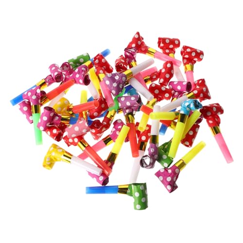 minkissy 40 Stück Teiliges Bunte Partytröten für Kindergeburtstag Sichere Leichte Kunststoff Blowouts als Mitgebsel für Feierlichkeiten von minkissy