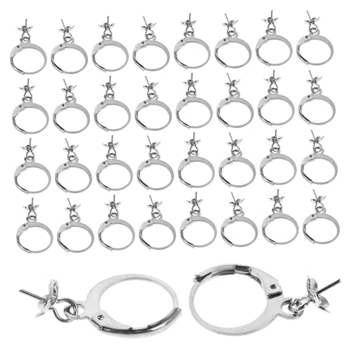 minkissy 40 Stück Teiliges Runde Lever Back Ohrhaken Französischer Haken mit Offener Schlaufe Langlebig Verschleißfest für DIY Schmuckherstellung und Earring Making von minkissy