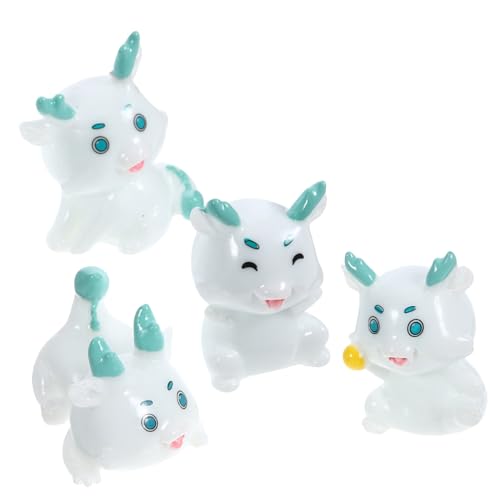 minkissy 4stücke Harz Cartoon Drachen Dekore Miniatur Drachen Statuen Tischdekoration Kleine Handwerk Dekore von minkissy
