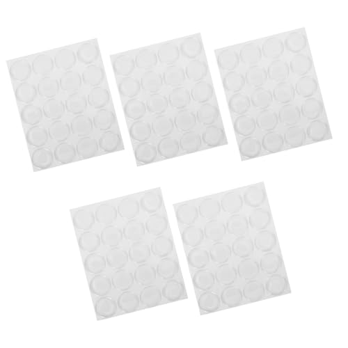 minkissy 5 Blatt Runde Selbstklebende Epoxidharz Aufkleber Transparent Bögen DIY Resin Cabochons für Schmuck Uhr Vase Dekoration Wasserfest Flach Rückseite von minkissy