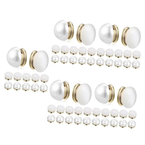 minkissy 5 Sätze Teiliges Magnetische Broschen Für Hochzeitsvorhänge Verschlusslösungen Für Kleidung Dekorative Perlen Designs Sicher Und Einfach Zu Verwenden Für Schals Und 12 Stück * 5 von minkissy