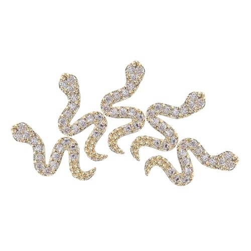 minkissy 5 Stück Schlangen Nagelkunst Schmuck Nagelschmuck Für Nagelkunst Charms Für Nägel Goldene Legierung minkissy 5 Stück Schlangen Nagelkunst Schmuck Nagelschmuck Für Nagelkunst Charms Für Nägel Goldene Legierung von minkissy