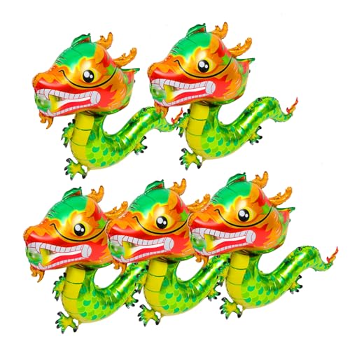 minkissy 5 Stück Teiliges Aluminiumfolie Drachenballons Frühlingsfest Partydeko Lebendig Gestaltete Chinesische Drachendesigns Einfach Aufzublasen für Innen und Außendekoration Geeignet minkissy 5 Stück Teiliges Aluminiumfolie Drachenballons Frühlingsfest Partydeko Lebendig Gestaltete Chinesische Drachendesigns Einfach Aufzublasen für Innen und Außendekoration Geeignet von minkissy