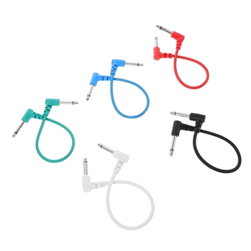 minkissy 5 Stück Teiliges Gitarren Patchkabel Effektpedal Verbindungskabel für Bass und Gitarre Tragbar und Robust Optimal für Musiker und Pedalboards minkissy 5 Stück Teiliges Gitarren Patchkabel Effektpedal Verbindungskabel für Bass und Gitarre Tragbar und Robust Optimal für Musiker und Pedalboards von minkissy