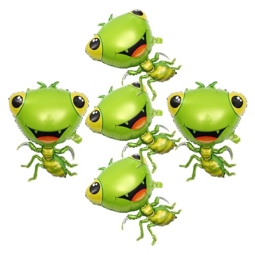minkissy 5 Stück Teiliges Große Tier Mantis Folienballons für Kindergeburtstag Party Deko Leichte Aluminiumfolie Foto Requisiten Farbenfrohe Tierluftballons von minkissy