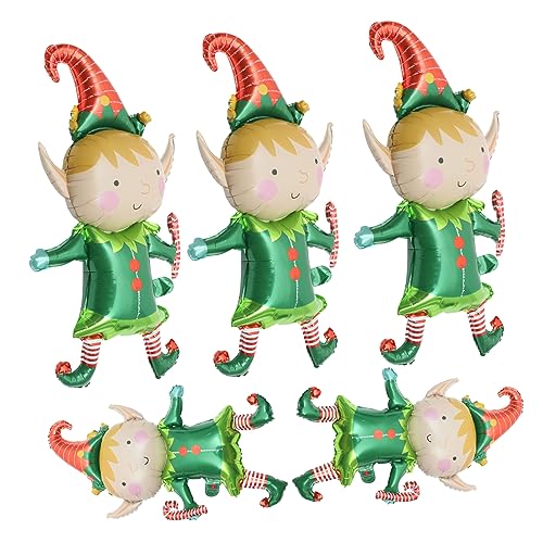 minkissy 5 Stück Teiliges Weihnachts Elfen Folienballon Grüne Aluminium Luftballons Vielseitige Party Deko für Zuhause Garten und Büro Weihnachtsdekoration für Festliche Anlässe minkissy 5 Stück Teiliges Weihnachts Elfen Folienballon Grüne Aluminium Luftballons Vielseitige Party Deko für Zuhause Garten und Büro Weihnachtsdekoration für Festliche Anlässe von minkissy
