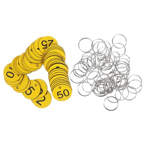 minkissy 50 Sätze Nummernschild Stichworte ID-Tags mit Ringen Schlüsselanhänger mit Etiketten Zahlenaufkleber Zahlenscheibe mit Loch runde nummerierte Tags Runde Zahlen -Tags Acryl Gelb minkissy 50 Sätze Nummernschild Stichworte ID-Tags mit Ringen Schlüsselanhänger mit Etiketten Zahlenaufkleber Zahlenscheibe mit Loch runde nummerierte Tags Runde Zahlen -Tags Acryl Gelb von minkissy