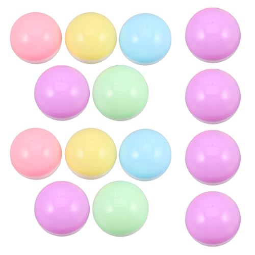 minkissy 50 Stück Bunte Macaron Farbige Wiederverwendbare Kunststoffkapseln für Diy Projekte und Partytüten für Verkaufsautomaten und Schulpreise von minkissy