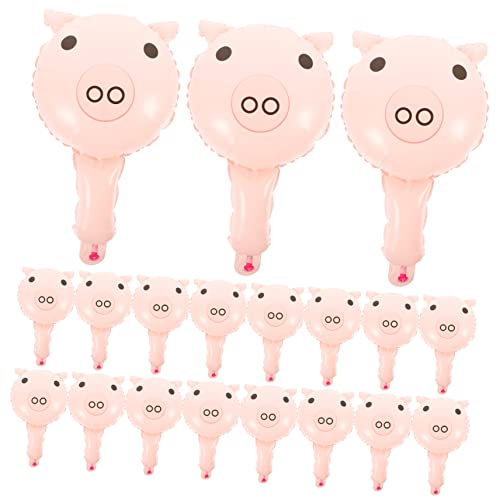 minkissy 50 Stück Cartoon Schwein Folienballons Lustige Party Dekoration für Kindergeburtstag Shower Karneval und Besondere Anlässe Wiederverwendbar und Leicht zu Handhaben von minkissy
