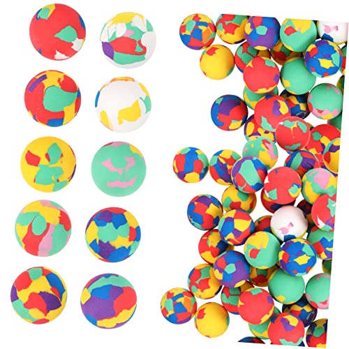 minkissy 50 Stück Eva Bouncy Balls Farbenfrohe Stressbälle für Indoor und Outdoor Farberkennung Frühen Bildung Leicht und Tragbar für Spielpausen und Freizeitaktivitäten von minkissy