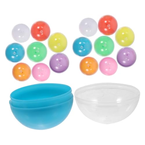 minkissy 50 Stück Halbtransparente Kunststoffkugeln zum Öffnen Leere Lotteriekapseln für Partyspiele Überraschungsbehälter Leichte Robuste Spielkugeln für Automaten und Gewinnspiele von minkissy