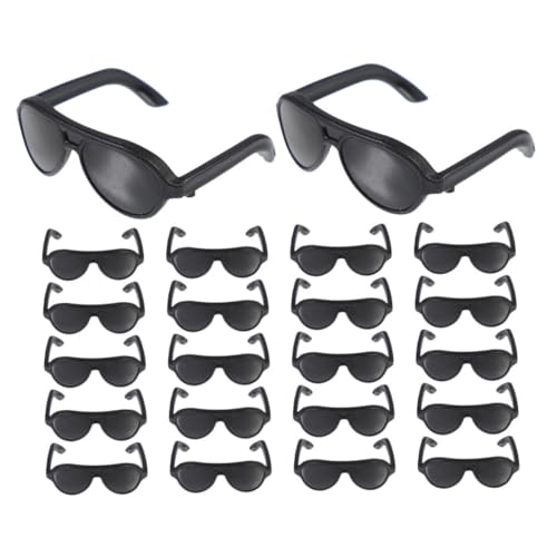 minkissy 50 Stück Teiliges Kleine Puppen Sonnenbrillen Miniatur Sonnenbrillen für Puppenzubehör Leichtes Ergonomisches Design Mini Brillen für Puppenhaus für Ankleidespiele von minkissy