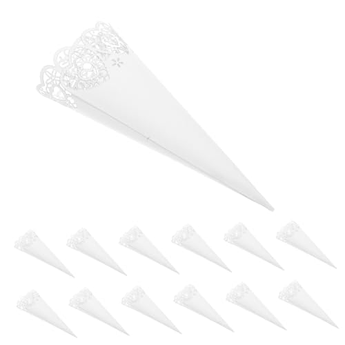 minkissy 50 Stück Weiße Hohe für Hochzeit und Geburtstagsfeiern Elegante Streukonfetti Halter für Besondere Anlässe von minkissy
