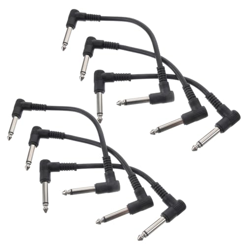 minkissy 6 Stück Gitarren Patchkabel Professionelles Audiokabel für Gitarre und Bass Flaches Design Robust und Langlebig für Effektpedale von minkissy