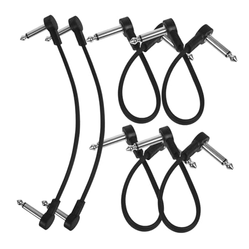 minkissy 6 Stück Gitarrenkabel Geräuschlose Verbindungskabel für Effektpedale Flexibel und Praktisch für Enge Räume Schnelle Installation von minkissy