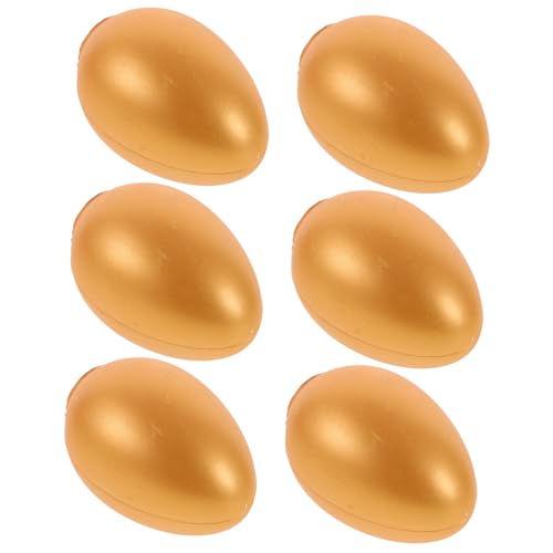 minkissy 6 Stück Teiliges Goldene Eier zum Zerbrechen Dekorative Party Eier Zerbrechliche Spielrequisiten für Hochzeitsfeiern und Eröffnungszeremonien Sicher ohne Splitterndes von minkissy