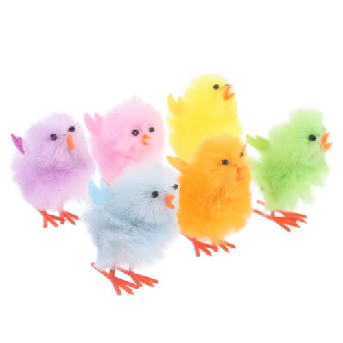 minkissy 6 Stück Teiliges Mini Küken aus Plüsch Bunte Osterdeko Flauschige Kükenform Anhänger Niedliche Osterdekoration für Tisch und Party als Mitgebsel und Kleine Geschenkidee minkissy 6 Stück Teiliges Mini Küken aus Plüsch Bunte Osterdeko Flauschige Kükenform Anhänger Niedliche Osterdekoration für Tisch und Party als Mitgebsel und Kleine Geschenkidee von minkissy