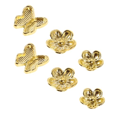 minkissy 6 Stück Teiliges Nagelverzierung aus Langlebiger Legierung mit Goldenem Schmetterlings und Blumenmotiv Edle Abnehmbare Nail Art für Gel Extensions Press Nails und DIY Designs minkissy 6 Stück Teiliges Nagelverzierung aus Langlebiger Legierung mit Goldenem Schmetterlings und Blumenmotiv Edle Abnehmbare Nail Art für Gel Extensions Press Nails und DIY Designs von minkissy