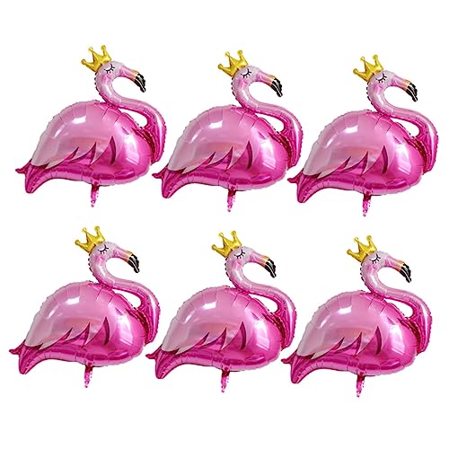 minkissy 6 Stück Teiliges Partyballon Set Flamingo Aluminiumfolie Hawaiianische Dekoration Luftballons für Sommer Geburtstag Strandparty Fotohintergrund minkissy 6 Stück Teiliges Partyballon Set Flamingo Aluminiumfolie Hawaiianische Dekoration Luftballons für Sommer Geburtstag Strandparty Fotohintergrund von minkissy